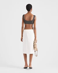 Polka-dot silk chiffon bralette top