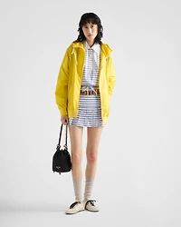 Striped old poplin polo shirt