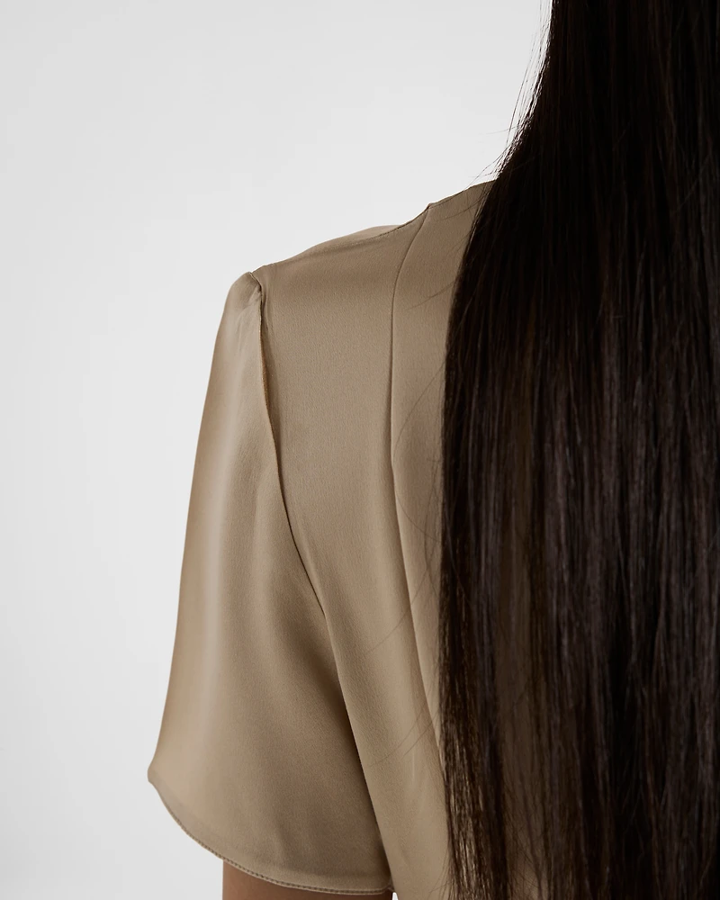 Satin crepe top