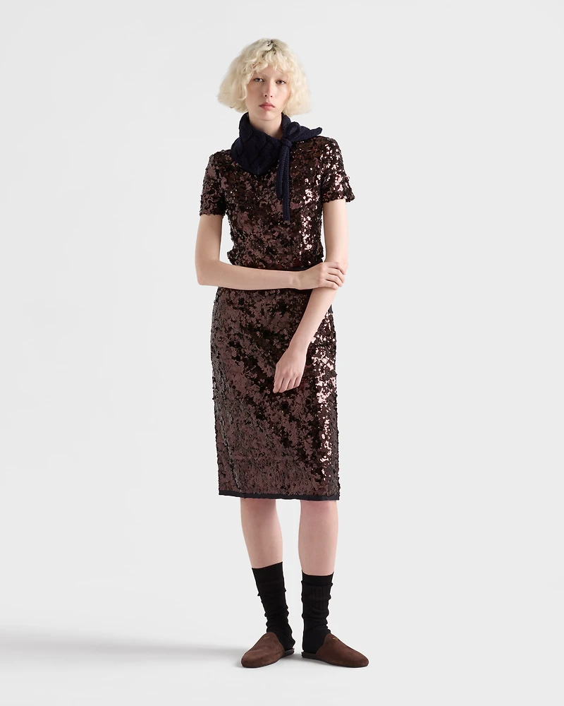 Embroidered sequin top