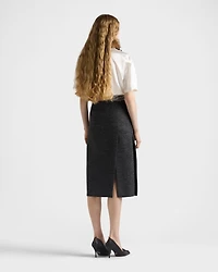 Short-sleeved satin top