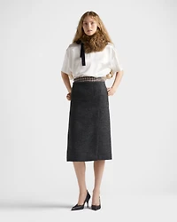 Short-sleeved satin top