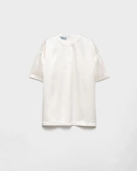 Short-sleeved satin top