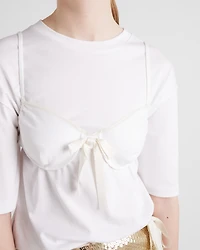 Jersey bra with bow