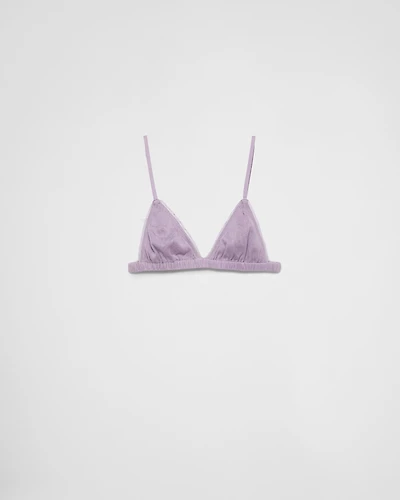 Ribbed cotton bra