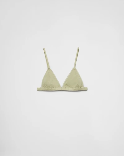 Ribbed cotton bra