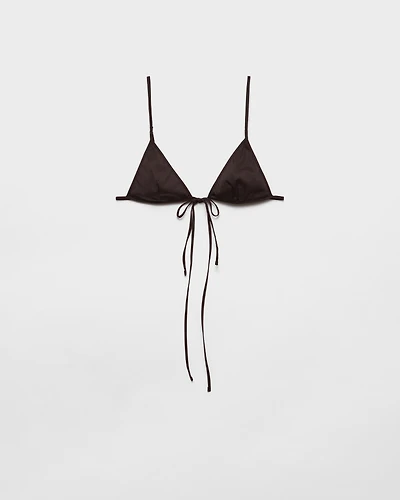 Stretch poplin bra