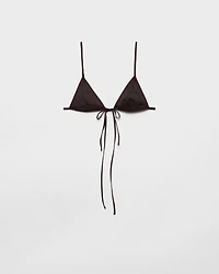 Stretch poplin bra