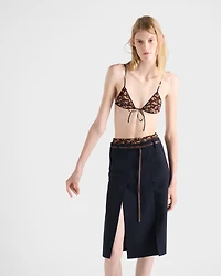 Floral print georgette bra