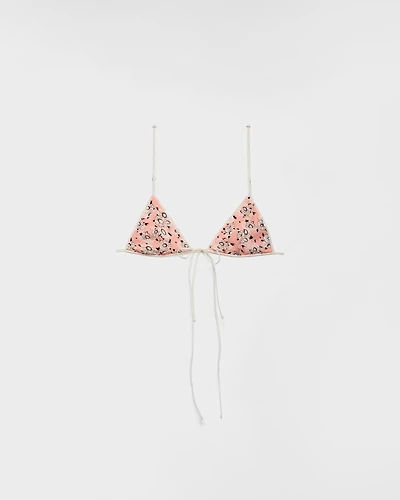 Floral print georgette bra