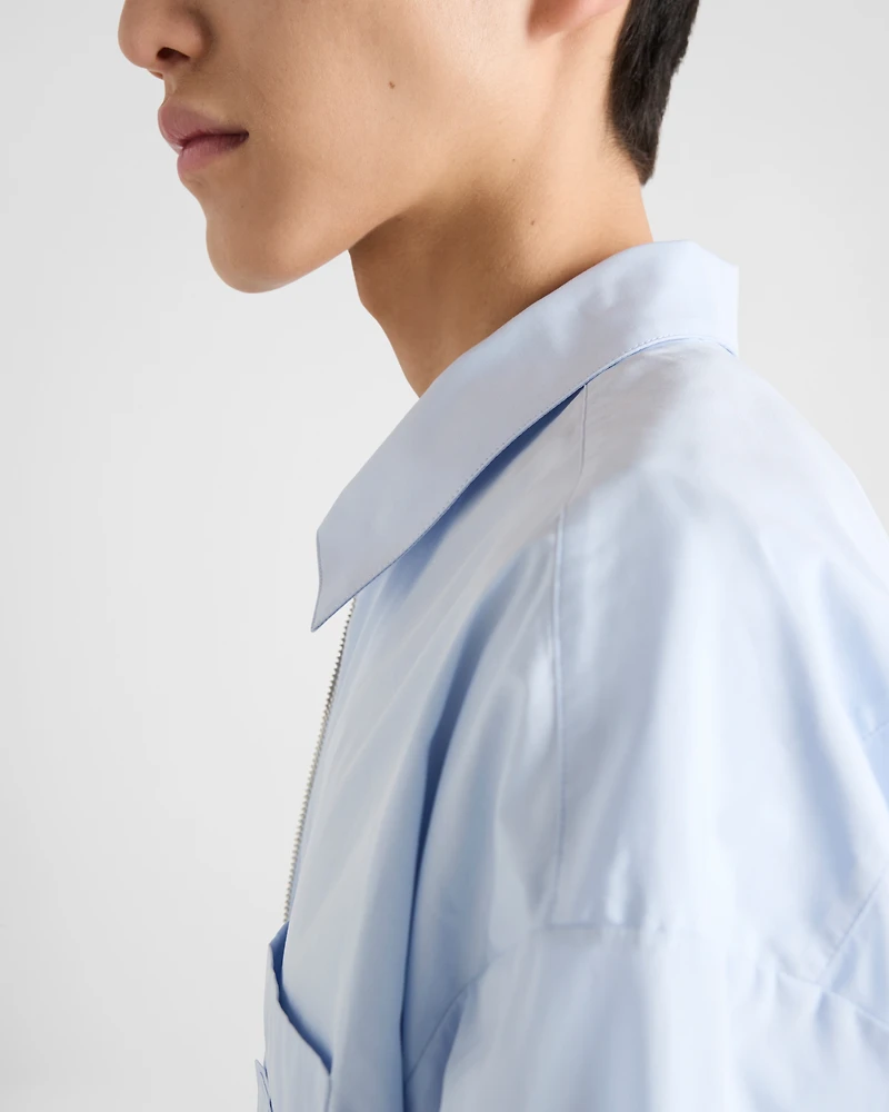 Cotton zipper shirt