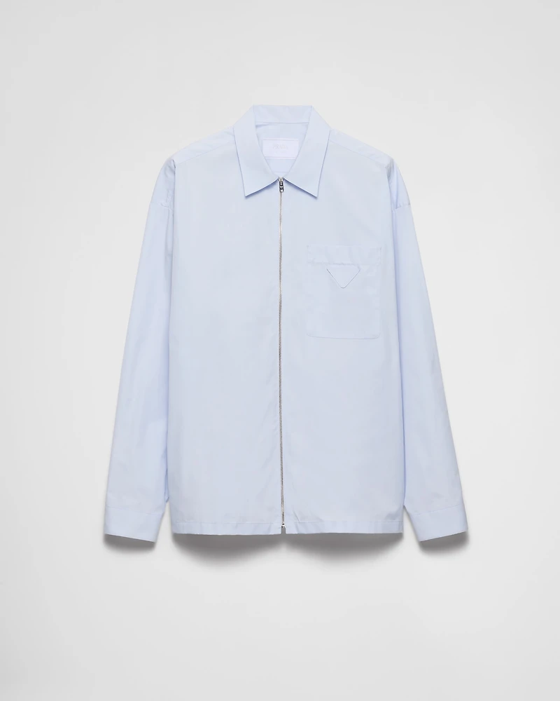 Cotton zipper shirt