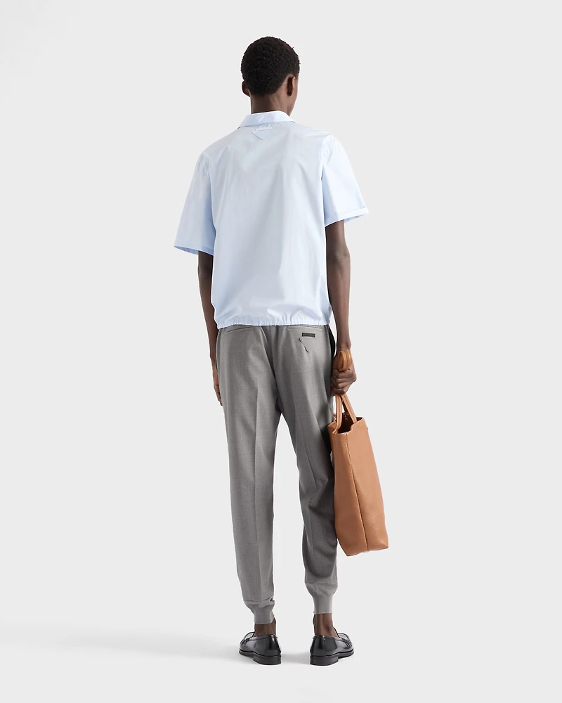 Short-sleeved cotton shirt