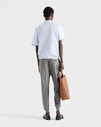 Short-sleeved cotton shirt
