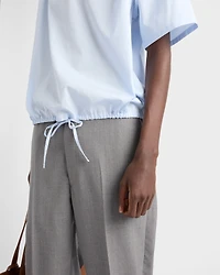 Short-sleeved cotton shirt