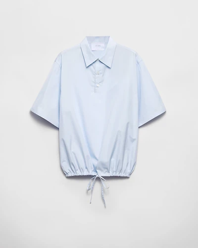 Short-sleeved cotton shirt