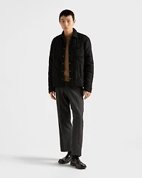 Padded cashmere shirt