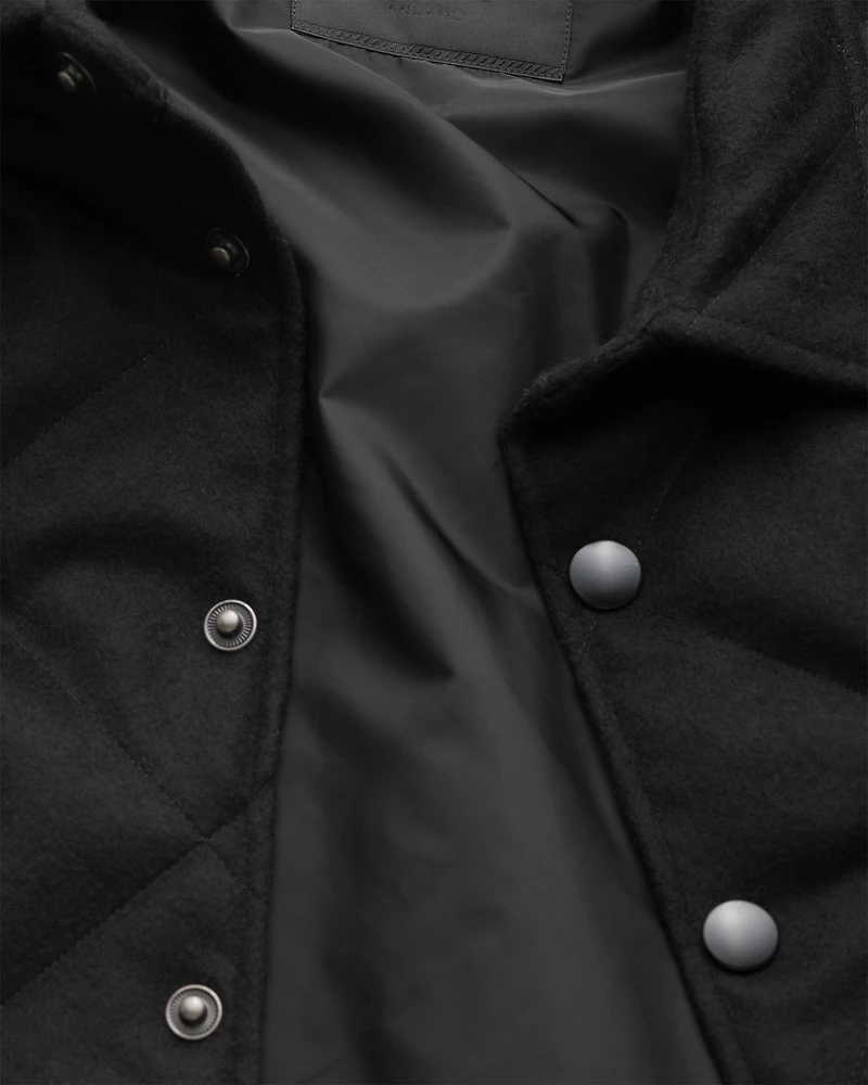 Padded cashmere shirt