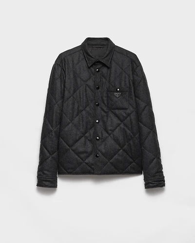 Padded cashmere shirt
