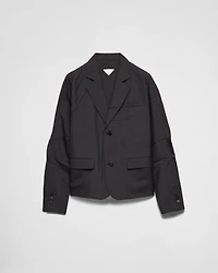 Single-breasted wool and silk jacket