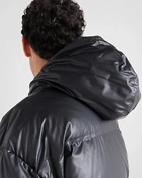 Light Re-Nylon hooded puffer jacket