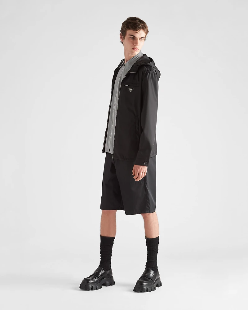 Re-Nylon hooded blouson jacket