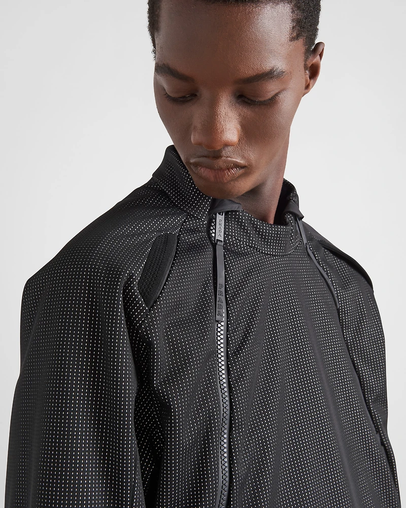 Reflective fabric ski jacket