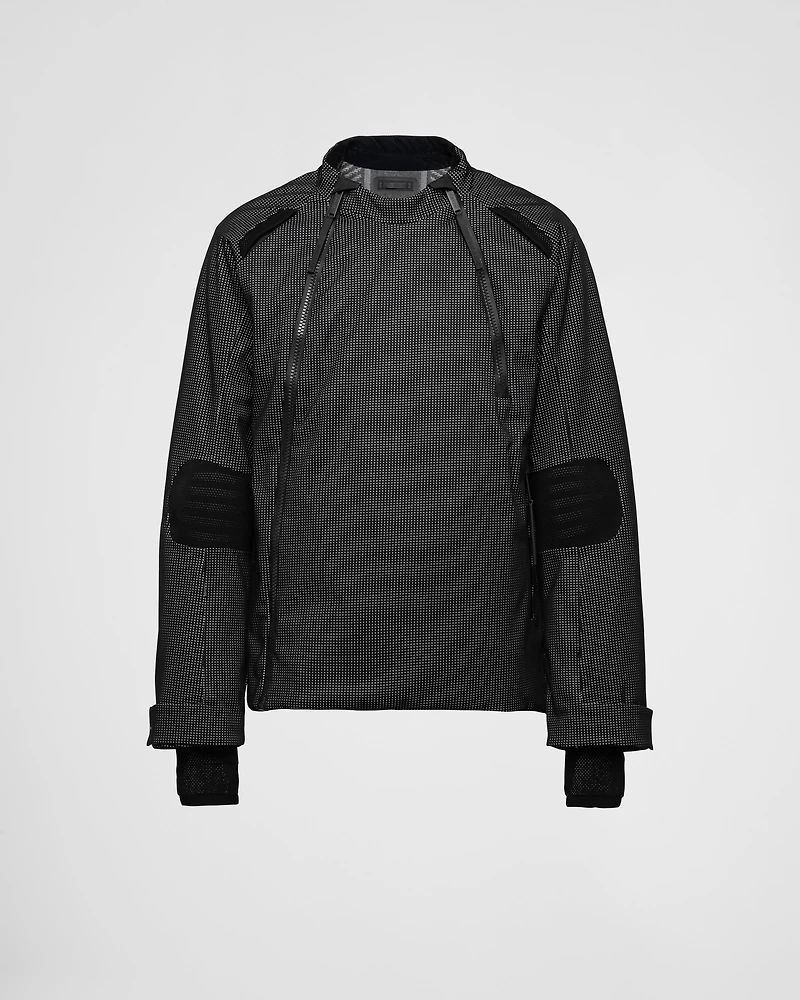 Reflective fabric ski jacket