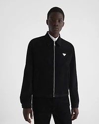 Cotton velvet blouson jacket