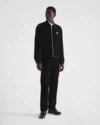 Cotton velvet blouson jacket