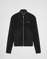 Cotton velvet blouson jacket