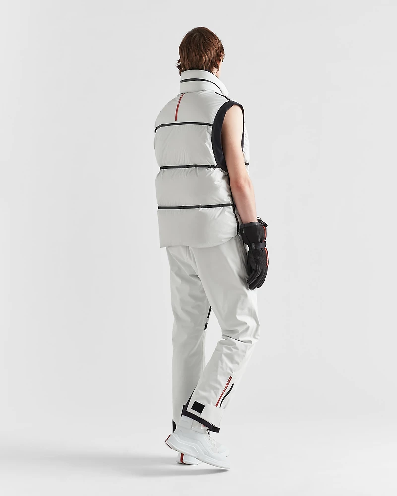 Light technical fabric down vest