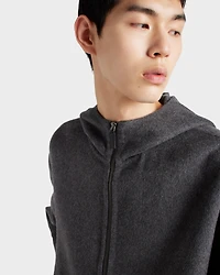 Wool hoodie jacket