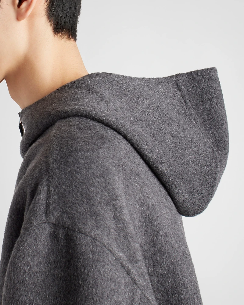 Wool hoodie jacket
