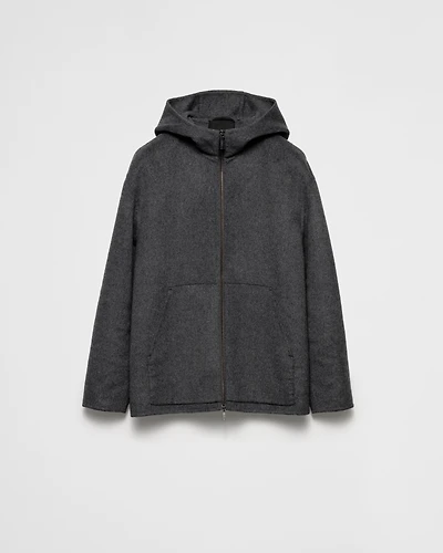 Wool hoodie jacket