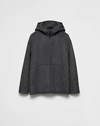 Wool hoodie jacket