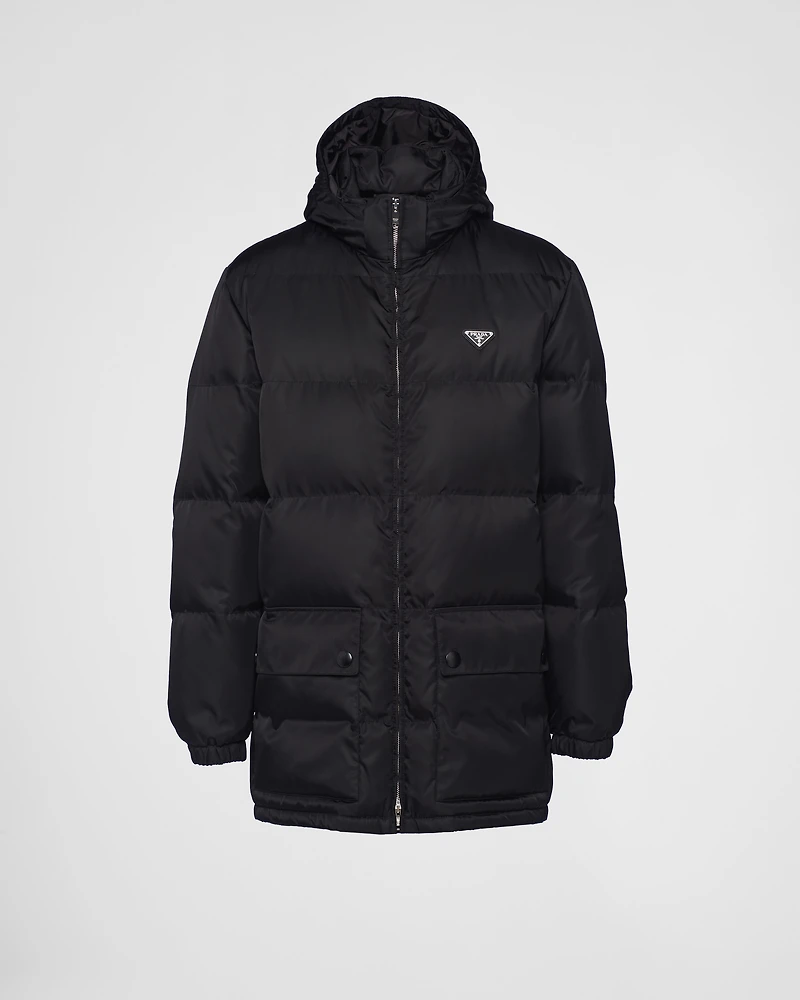 Long Re-Nylon down jacket