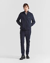 Stretch technical fabric zipper sweatshirt