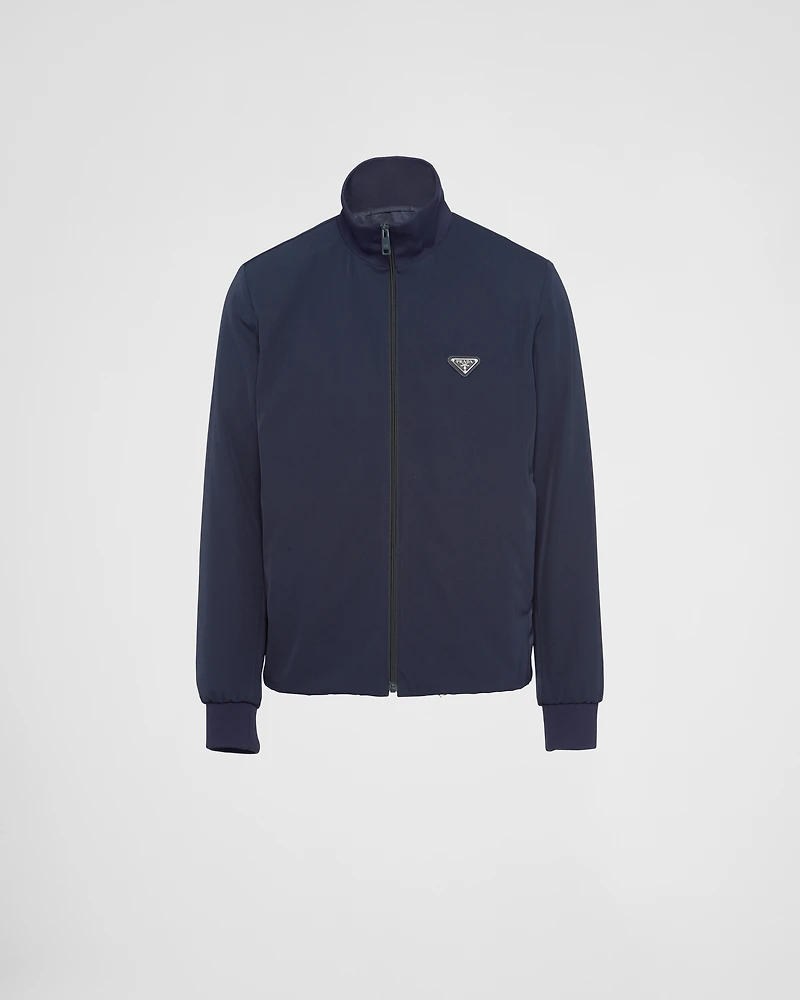 Stretch technical fabric zipper sweatshirt