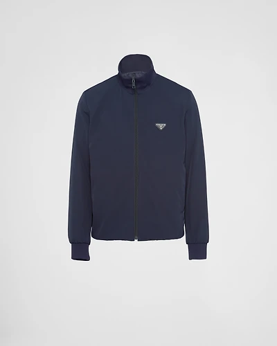 Stretch technical fabric zipper sweatshirt
