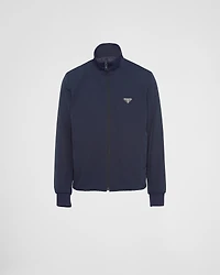 Stretch technical fabric zipper sweatshirt