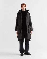 Recycled technical fabric raincoat