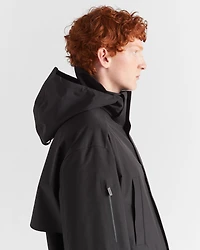 Recycled technical fabric raincoat