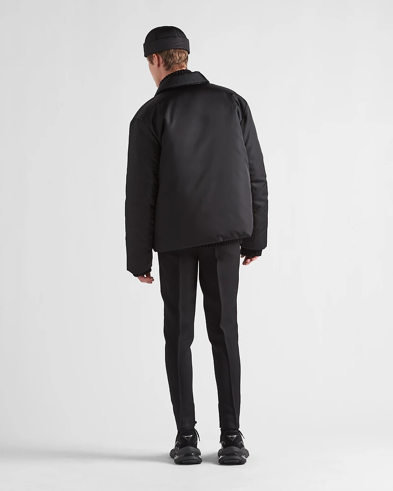 Cropped Re-Nylon down jacket
