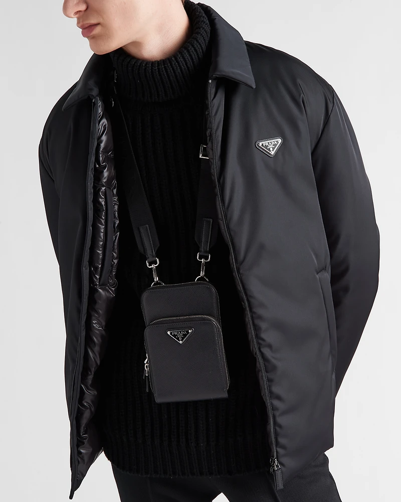 Cropped Re-Nylon down jacket
