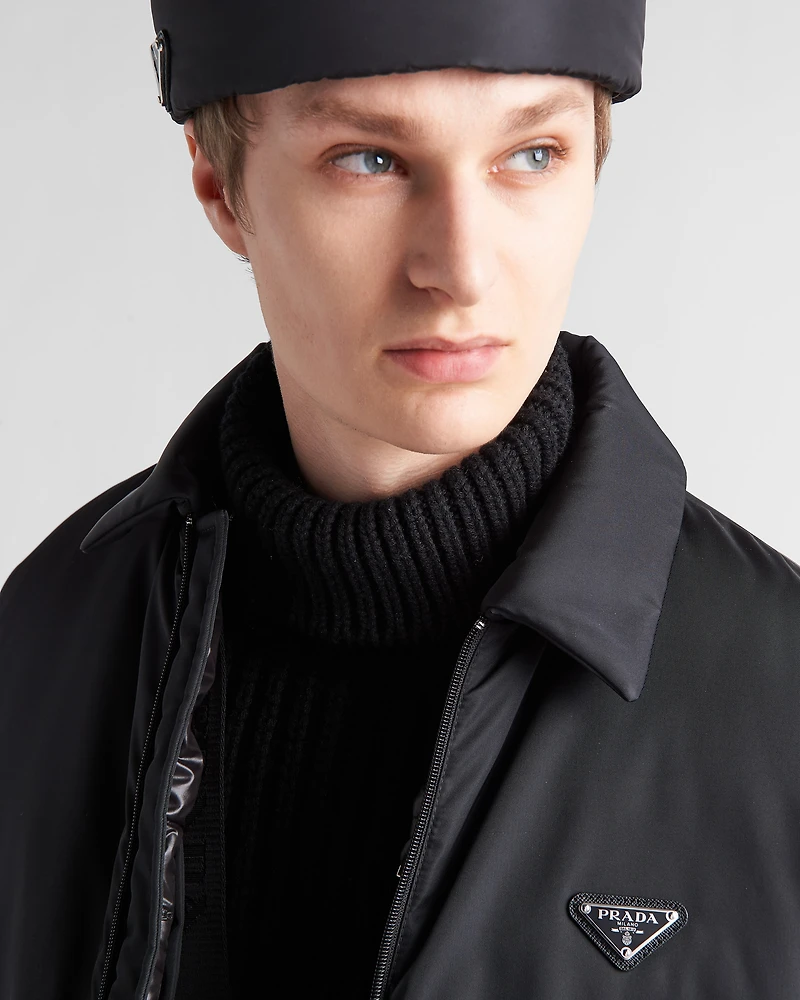 Cropped Re-Nylon down jacket