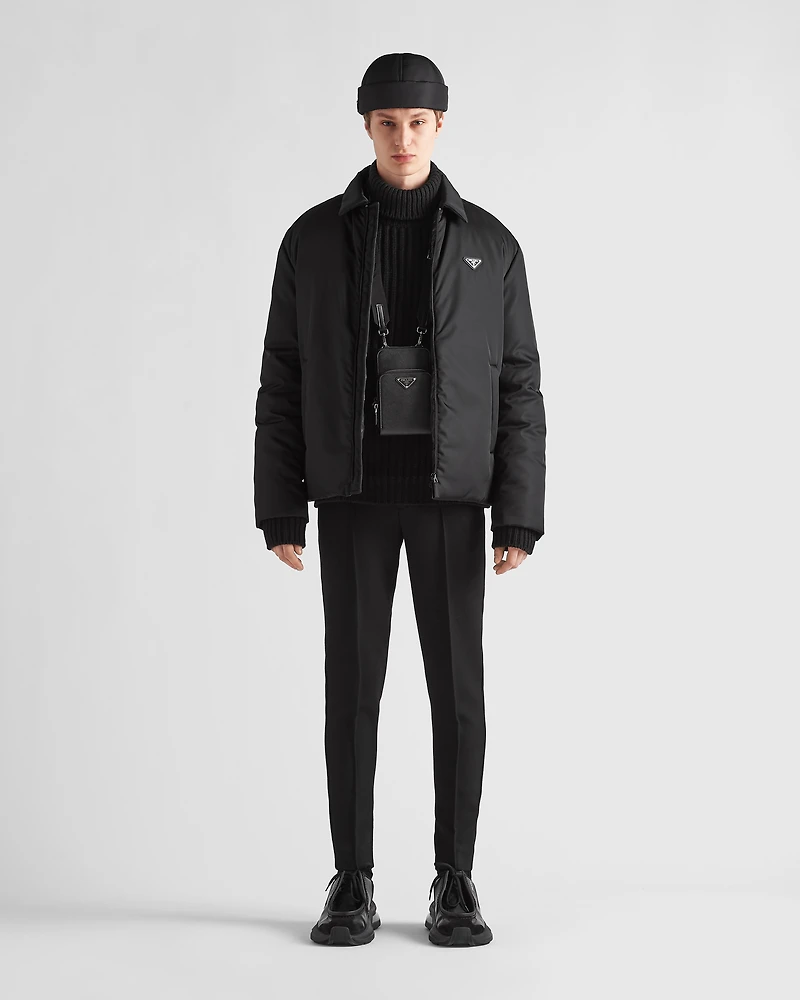 Cropped Re-Nylon down jacket