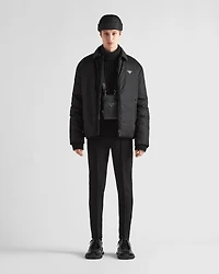 Cropped Re-Nylon down jacket