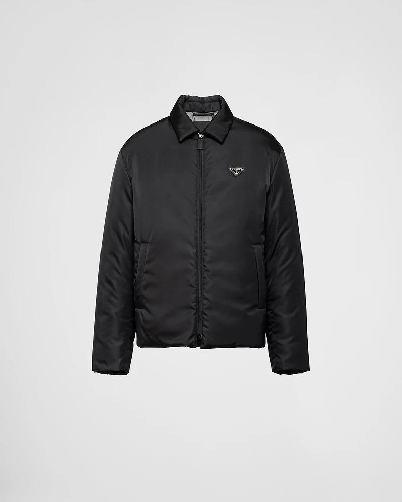 Cropped Re-Nylon down jacket