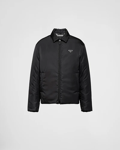 Cropped Re-Nylon down jacket